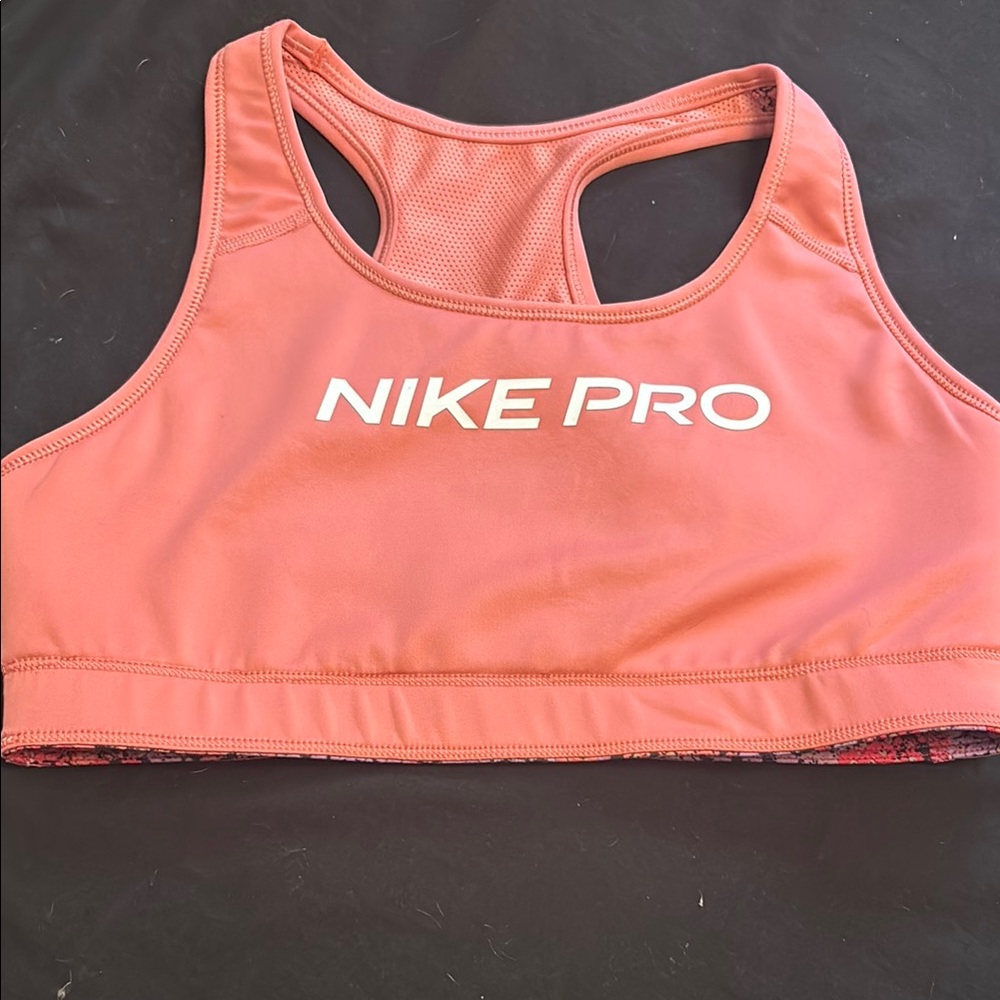 Nike Pink Sports Bra reversible Racerback Design